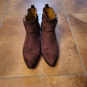 Nine West Dark Brown Ankle Booties